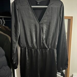 Elegant Black Wrap Dress